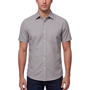 Mens Oxford Shirts Short Sleeve Plain Top Casual Lightweight Cotton Formal Shirt