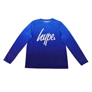 Boys Ombre Long Sleeve Pyjama Set Blue Kids Nightwear