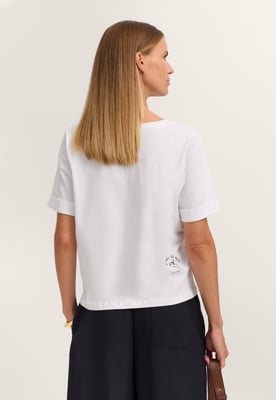 Bugatti Damen T-shirt met moderne pasvorm van katoen