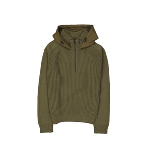 Herno långärmad hoodie stickad tröja