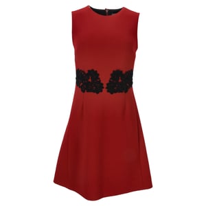 Dolce & Gabbana minijurk in rode scheerwol