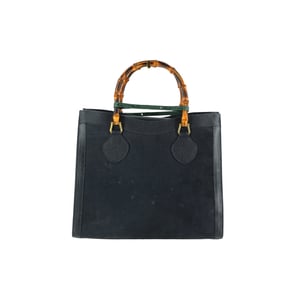 Gucci Vintage Suède Tote Bag Diana Bamboo