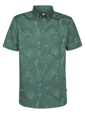 Petrol Industries - Heren All-over print overhemd Scout - Groen