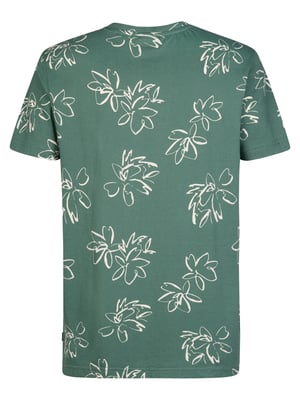 Petrol Industries - Heren T-shirt met all-over print Grafito - Groen