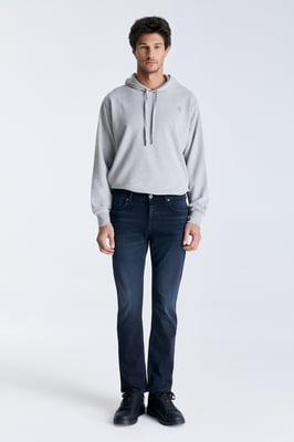Lance jeans met middelhoge taille, normale lengte en 5 zakken, nachtblauw