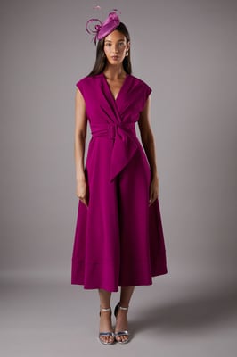 Belted Crepe Dress