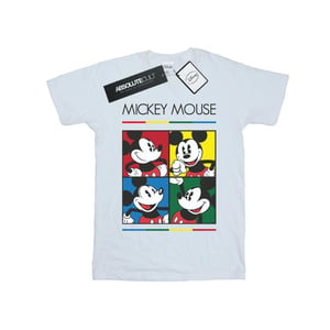 Disney Mens Mickey Mouse Square Colour T-Shirt (White)