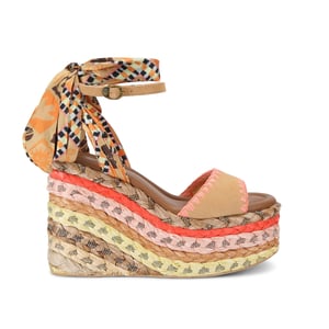 Kurt Geiger London Suede Chelsea Scarf Wedge Heels
