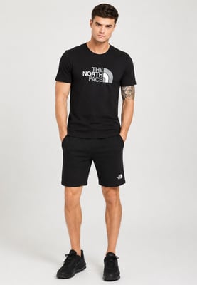 The North Face Mens SS Easy Tee and Graphic Shorts Set in Black / Black