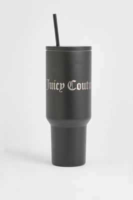 Juicy Couture Branded Straw Cup With Handle Black