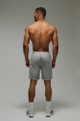 Man Active Colour Block Zip Pocket 7inch Gym Shorts