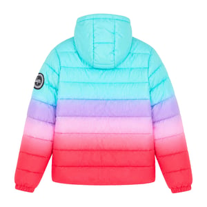 Girls Padded Jacket Kids Pink Hooded Quilted Warm Winter Coat