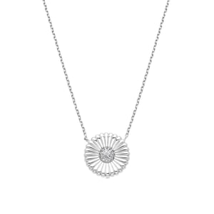 Luxenter Ketting van 925 sterling zilver en glanzende zirkonia met rhodiumafwerking - Olie