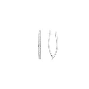 Luxenter Brilliant Rhodium-afgewerkte metalen en zirkonia legering oorbellen - Mosiath