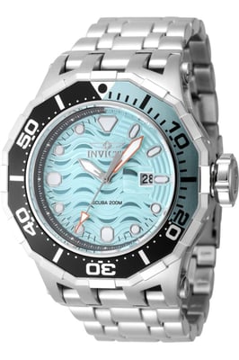 Invicta Pro Diver 47846 Herenhorloge - Quartz Uurwerk - Roestvrij Staal met Blauwe Wijzerplaat - 52 mm