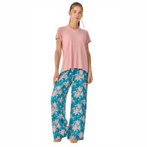 Women's Summer Pyjamas with Flowy Long Pants JJB34