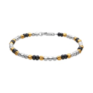 Luxenter Armband met 18-karaats geelgouden afwerking en hematiet - Miluy
