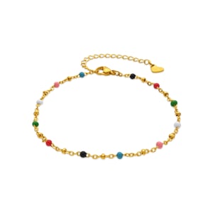 Luxenter Bracelet i Miotal Alloy agus Multicolor Laicearaithe críochnaithe in ór buí 18k - Basor