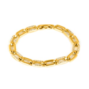 Luxenter Armband met glanzende zirkonia, afgewerkt in 18-karaats geelgoud - Asgoth