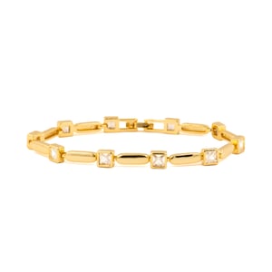 Luxenter Armband met schitterende zirkonia, afgewerkt in 18 karaats geelgoud - Aslion