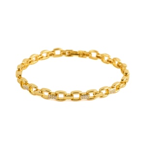 Luxenter Armband met schitterende zirkonia, afgewerkt in 18 karaats geelgoud - Yaris