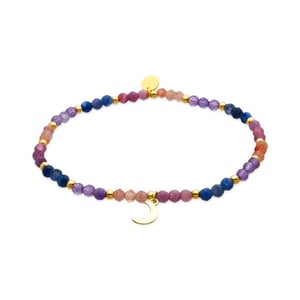 Luxenter Armband van 925 sterling zilver en veelkleurig kristal met 18-karaats goudafwerking - Linshu
