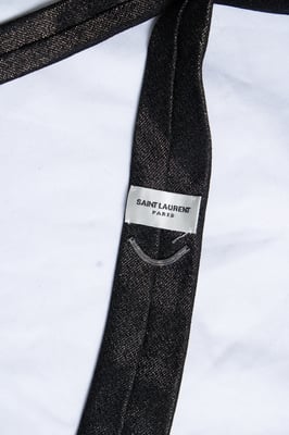 Saint Laurent, black and gold tie