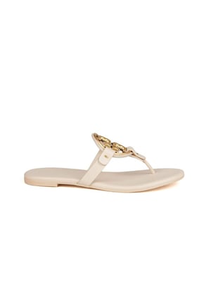 Tory Burch Sandaler Ny Kräm / Guld