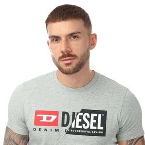 Diesel T Shirt Mens Grey Diego Cuty Short Sleeve
