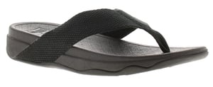 FitFlop Womens Flip Flops Surfa Slip On black