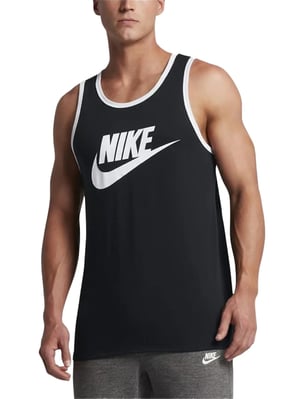 Nike Air Mens Athletic Black/White Vest Tank Top