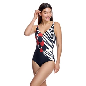 Women's Swimsuit with V-Neck and Open Back W260876