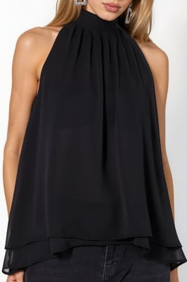 Halter nacklös ärmlös blus