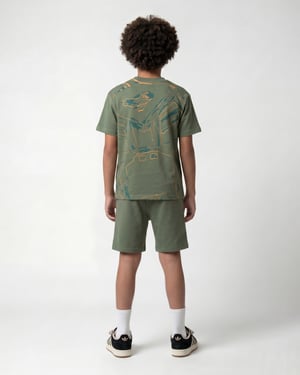 Black Bananas Kinderen Huge Sketch Twin Set, Mintgroen