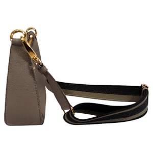 Prada Schoudertas met Logo-Detail in Grijs Leer