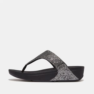 Women's Fit Flop Glitterball Toe Post Sandals in Silver