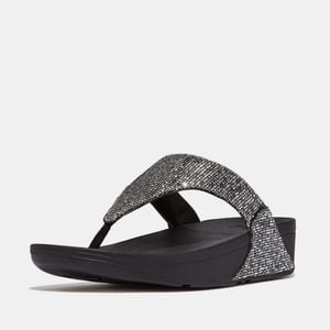Women's Fit Flop Glitterball Toe Post Sandals in Silver