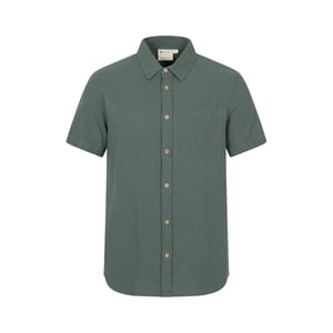Mountain Warehouse Heren Palm Textuur Korte Mouwen Shirt (Groen)