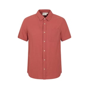 Mountain Warehouse Heren Palm Textuur Korteborzen Shirt (Roest)