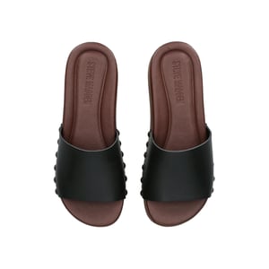 Leather Conga Black Sandals