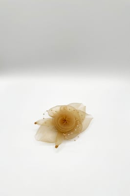 Rosette Fascinator & Brooch in Gold