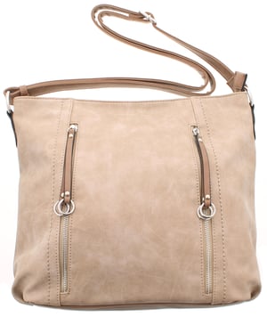 Womens Crossbody Fashion Bag Lovely Zip Fastening camel