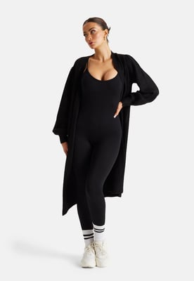 RIBBED MIDI CARDIGAN
