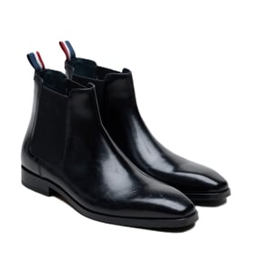 Ben Sherman Kendrick Leren Heren Zwarte Boots
