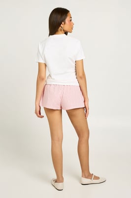 Elasticated Waist Stripe Boxer Runner Short