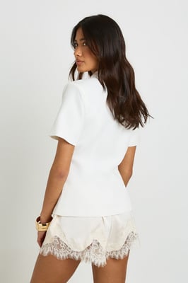 Short Sleeve Fitted Blazer