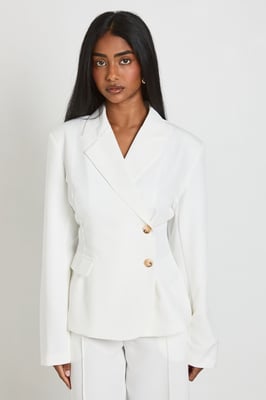 Wrap Double Button Blazer