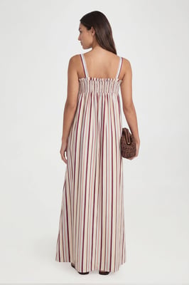 Tall Cotton Poplin Stripe Swing Dress