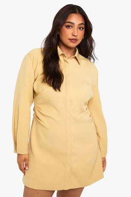 Plus Ruched Side Shirt Dress