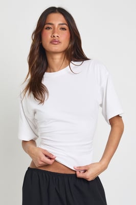 Short Sleeve Cinched Waist T-shirt